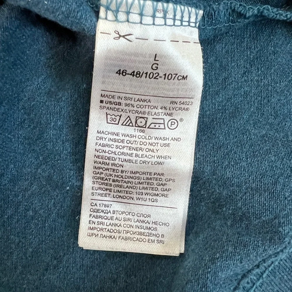 Banana Republic Performance Pique Polo L Blue Short Sleeve Chest Pocket Stretch